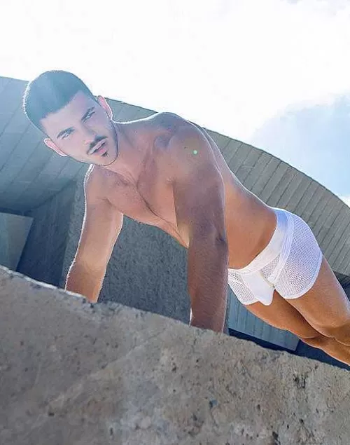 Aktiv Pegasus Trunk Underwear-White/Tan^2EROS Shop