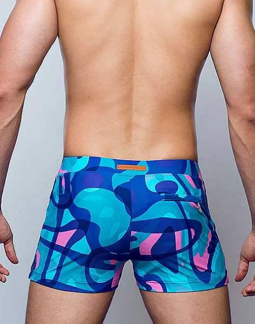 V60 Bondi Print Swim Trunks-Kai Blue^2EROS Best Sale